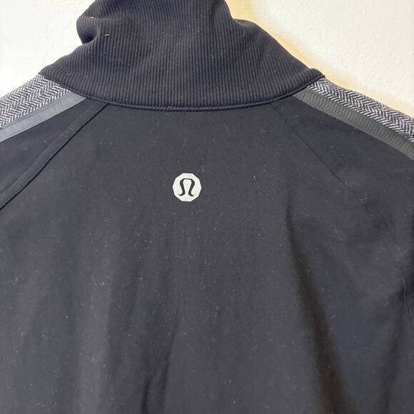 Lululemon‎ Men's Full Zip Athleisure Jacket Black Chevron Athleisure Stretch M/L - Picture 2 of 6